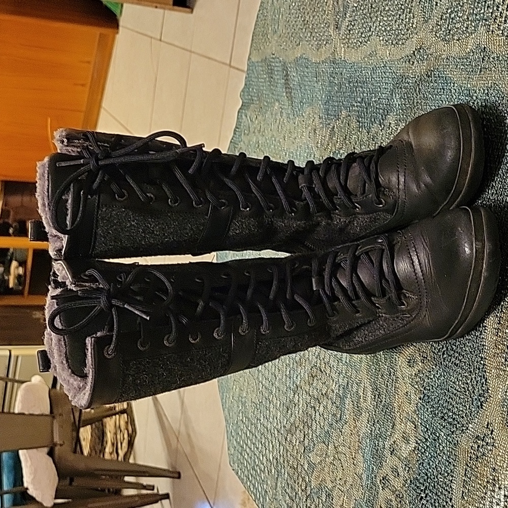 UGG Boots Black, lace up, zipper